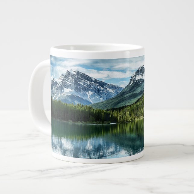 Mountains | Canadian Rockies, Alberta Canada Large Coffee Mug (Front Left)
