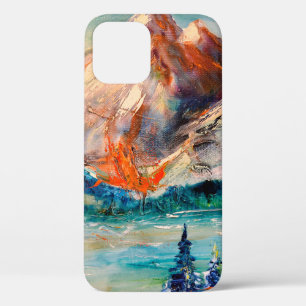 Mountains, Canyon. Mountain peak, ridge, a mountai iPhone 12 Case