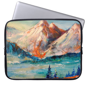 Mountains, Canyon. Mountain peak, ridge, a mountai Laptop Sleeve