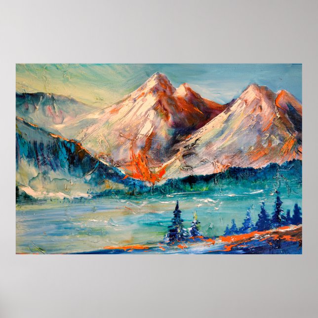 Mountains, Canyon. Mountain peak, ridge, a mountai Poster (Front)