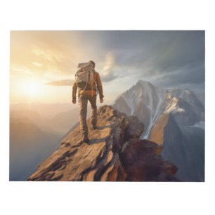 Mountains Challenge Outdoors Adventure Explore Top Notepad