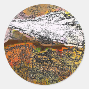 MOUNTAINS CLASSIC ROUND STICKER