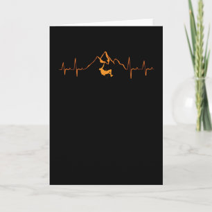 Mountains Climbing Heartbeat Card
