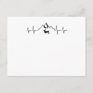 Mountains Climbing Heartbeat Postcard