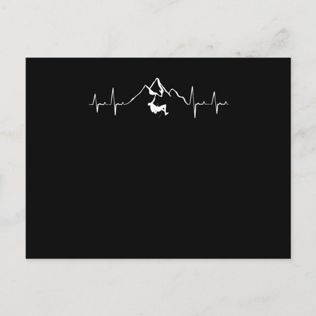 Mountains Climbing Heartbeat Postcard (Front)