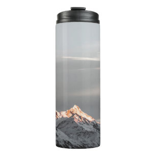 MOUNTAINS COVERED WITH SNOW THERMAL TUMBLER