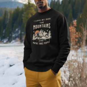 Mountains dog dad adventure hiking sweatshirt