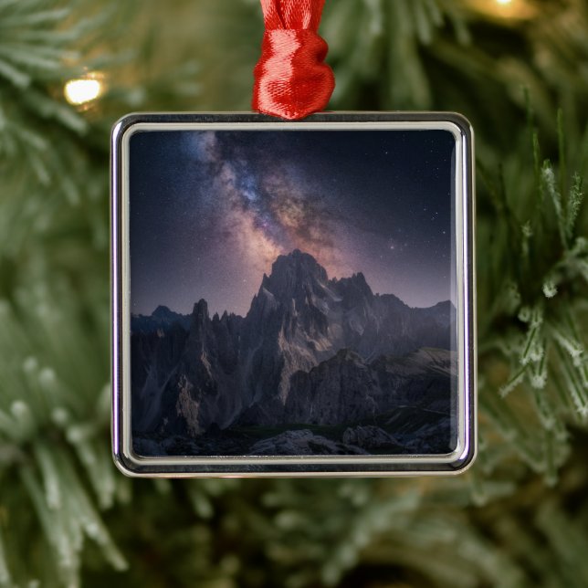 Mountains | Dolomites Mountains, Italy Metal Ornament (Tree)