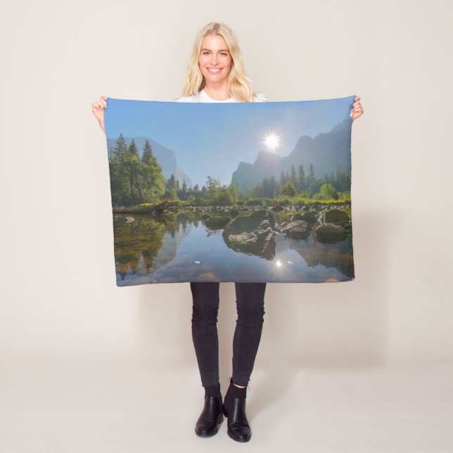 Mountains | El Capitan Yosemite Park, California Fleece Blanket (In Situ)