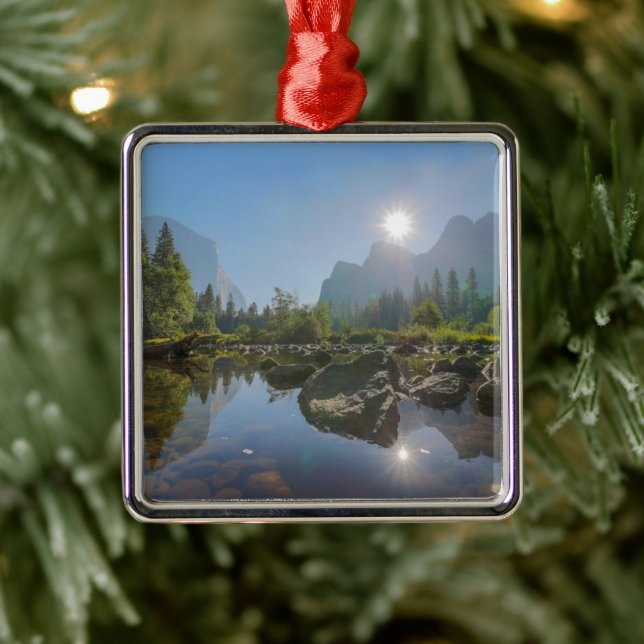 Mountains | El Capitan Yosemite Park, California Metal Ornament (Tree)