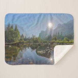 Mountains El Capitan Yosemite Park, California Sherpa Blanket