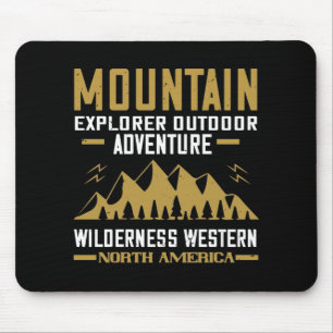 Mountains Explorer Outdoor Adventure Mouse Pad