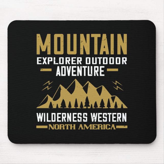Mountains Explorer Outdoor Adventure Mouse Pad (Front)