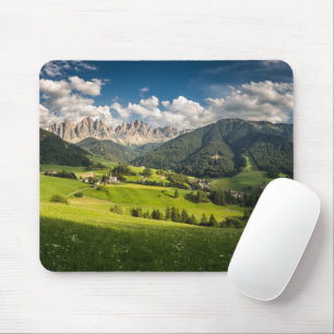 Mountains   Funes Valley, Dolomites, Italy Mouse Pad