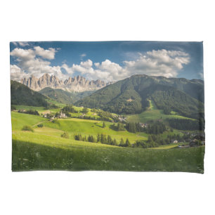 Mountains   Funes Valley, Dolomites, Italy Pillowcase