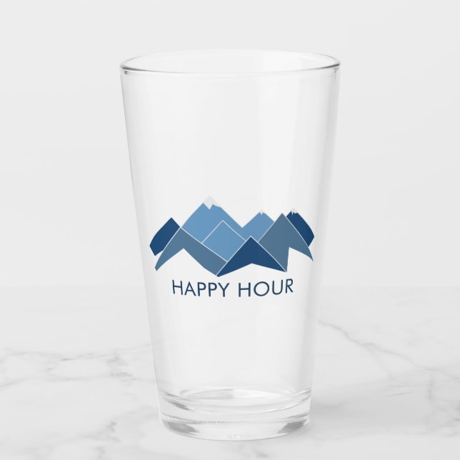 Mountains Happy Hour Glass (Front)