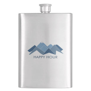 Mountains Happy Hour Hip Flask