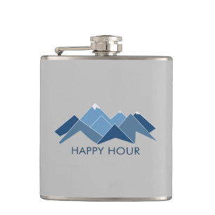 Mountains Happy Hour Hip Flask