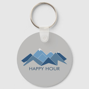 Mountains Happy Hour Key Ring