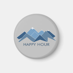 Mountains Happy Hour Magnet