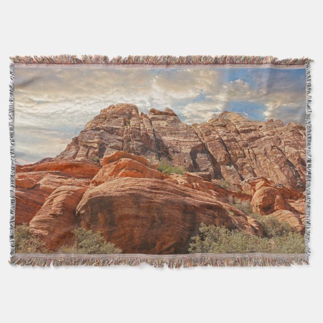 Mountains HDR photo Throw Blanket (Front)