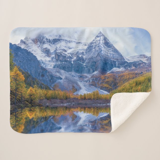 Mountains | Himalaya Mountains, China Sherpa Blanket (Front (Horizontal))