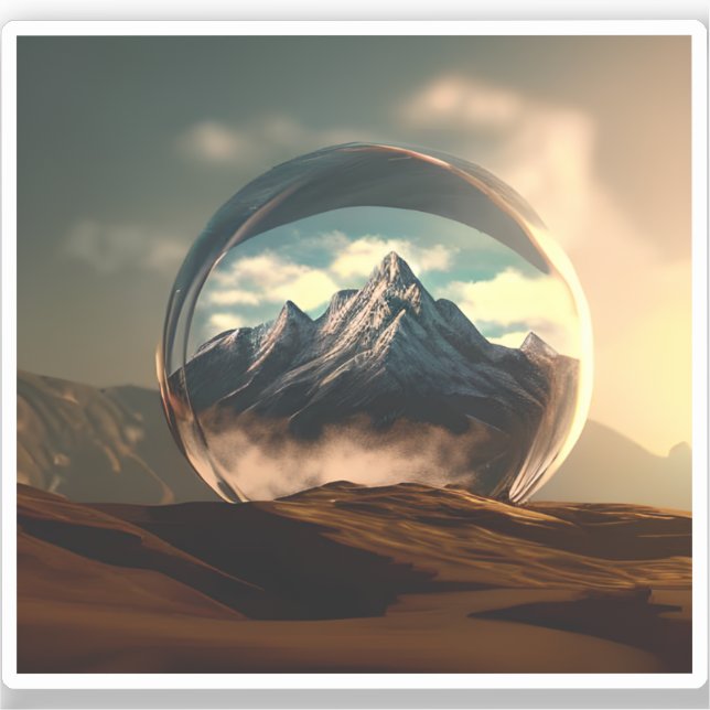 Mountains in a Bubble Globe (Front)