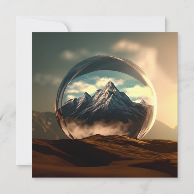 Mountains in a Bubble Globe (Front)