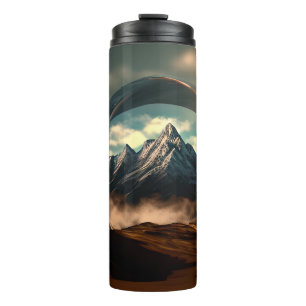 Mountains in a Bubble Globe Thermal Tumbler