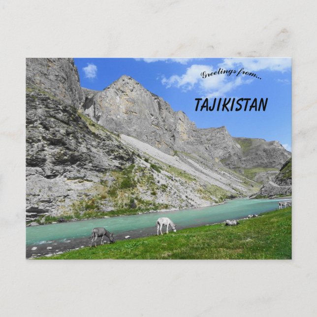 Mountains in Tajikistan Postcard (Front)