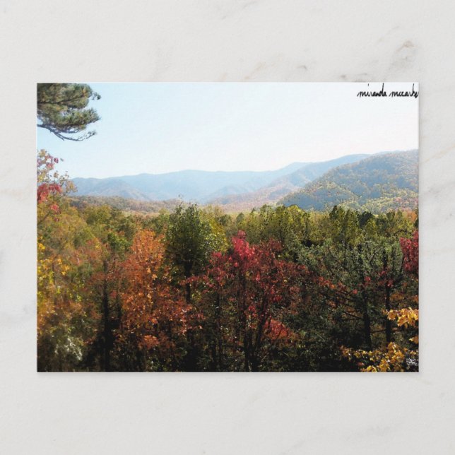 Mountains In The Fall Postcard (Front)