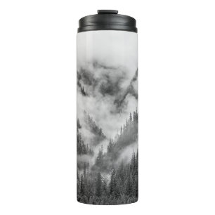 Mountains in the mist. thermal tumbler