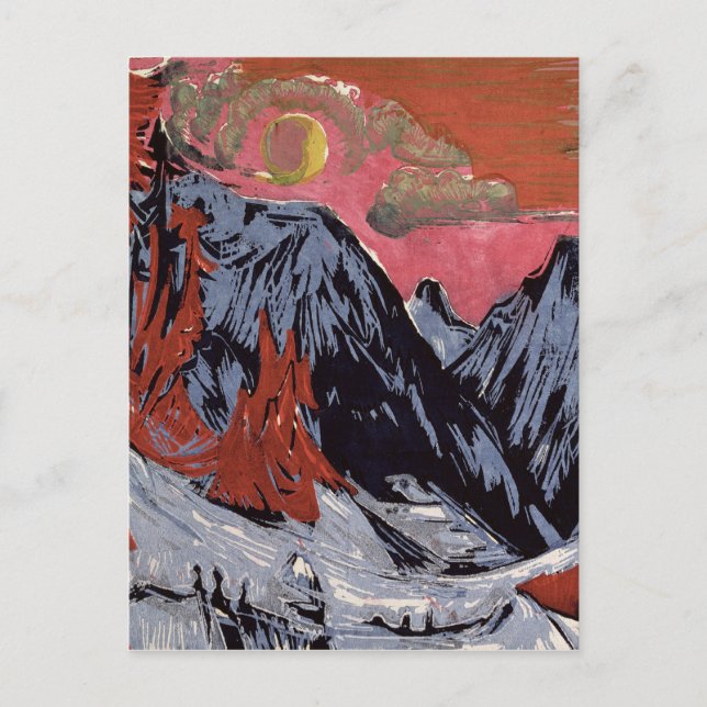 Mountains in Winter, 1919 Postcard (Front)