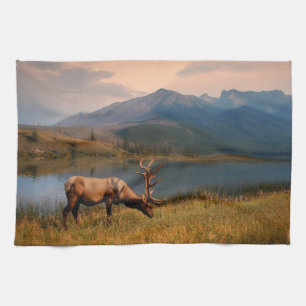 Mountains Jacques Mountain Range Alberta Canada Tea Towel