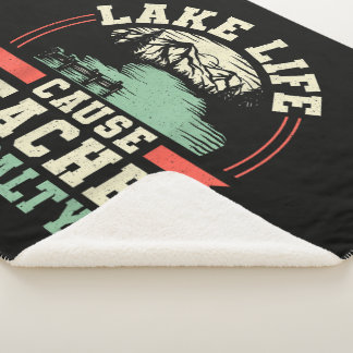 Mountains Lake Life Cause Beaches Be Salty Sherpa Blanket