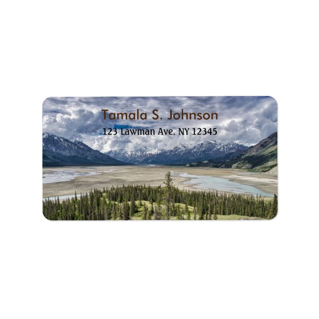 Mountains Lakes and Trees Address Label (Front)
