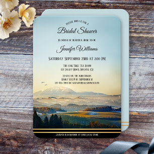 Mountains Landscape Art Bridal Shower Invitation