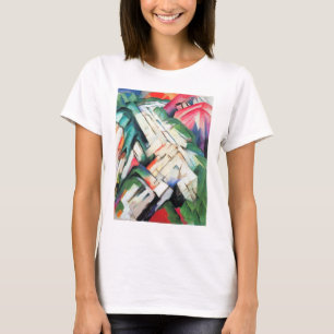 Mountains (Landscape) by Franz Marc, Vintage Art T-Shirt