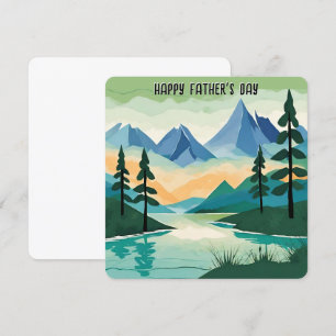 Mountains Landscape Nature Father's Day Holiday Card