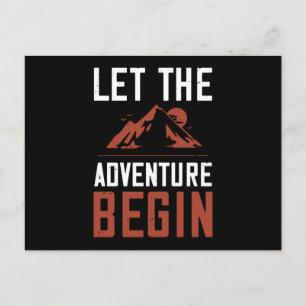 Mountains - Let The Adventure Begin Postcard