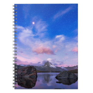 Mountains Matterhorn & Lake Stellisee Notebook