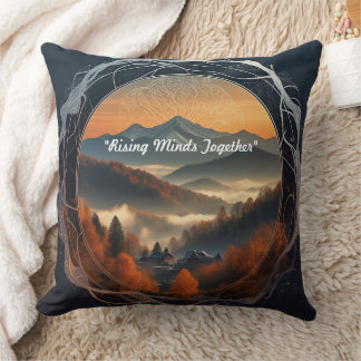 "Mountains Meet Innovation" Cushion