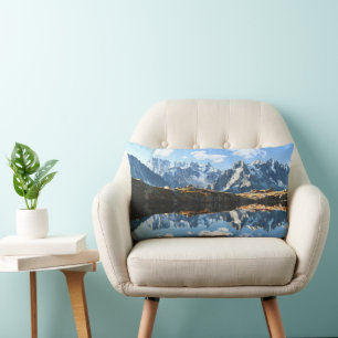 Mountains Mont Blanc Massif, France Lumbar Cushion