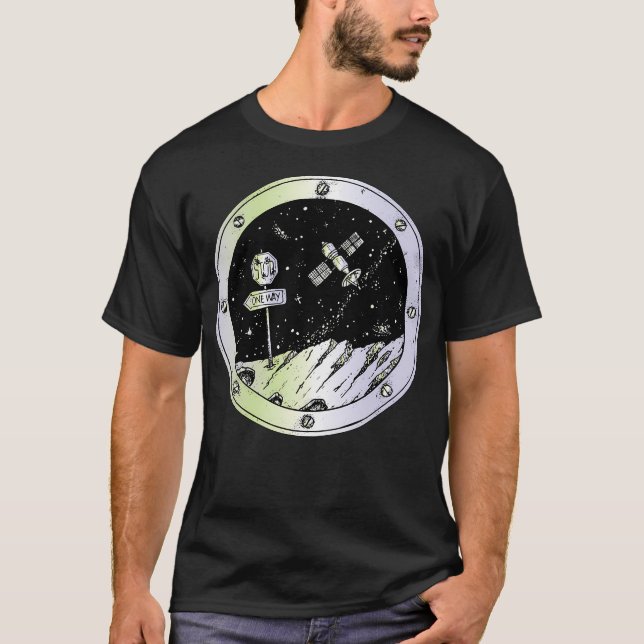 Mountains Moon And Stars T-Shirt (Front)