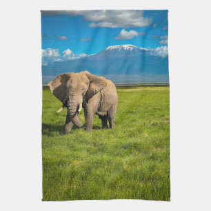 Mountains   Mount Kilimanjaro Tanzania, Africa Tea Towel