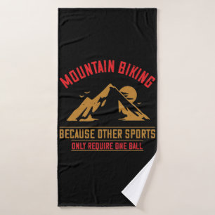 Mountains - Mountain Biking Without Ball Bath Towel