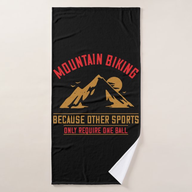 Mountains - Mountain Biking Without Ball Bath Towel (Bath Towel)