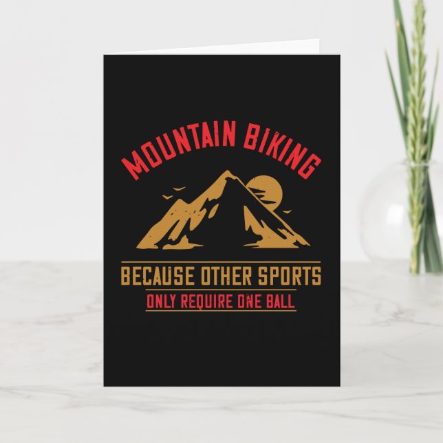 Mountains - Mountain Biking Without Ball Card (Front)
