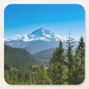 Mountains Mt. Hood Oregon Square Paper Coaster