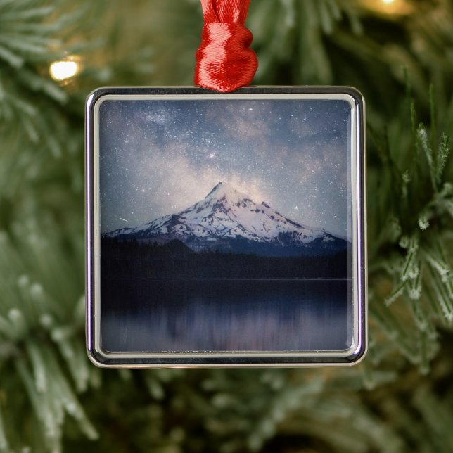Mountains | Mt. Hood Portland, Oregon Metal Ornament (Tree)